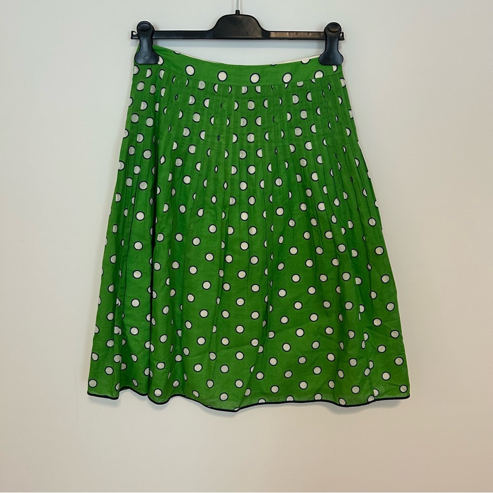 Vintage J. Crew Green Polka Dot Skirt